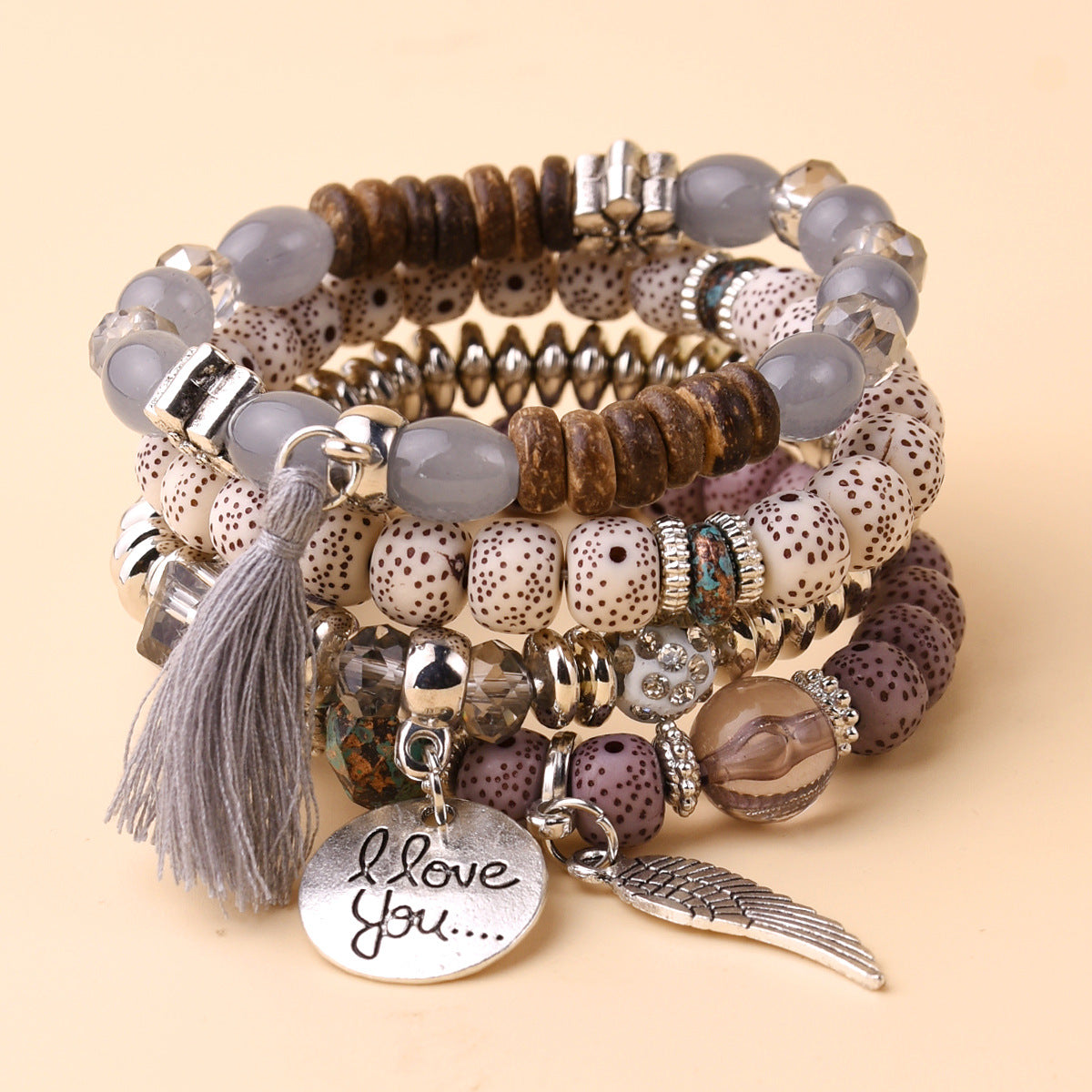 Wholesale Bohemian Turquoise Beaded Bracelet Set of 4
